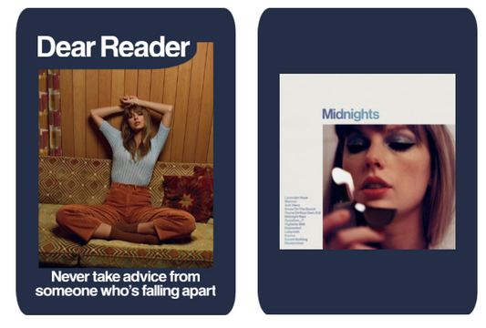 New Taylor Swift lyric trading card! Here's "Dear Reader"