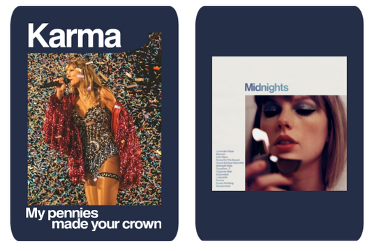 New Taylor Swift lyric trading card! Here's "Karma"