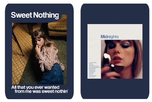New Taylor Swift lyric trading card! Here's "Sweet Nothing"