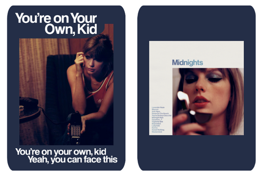 New Taylor Swift lyric trading card! Here's "You're On Your Own Kid"