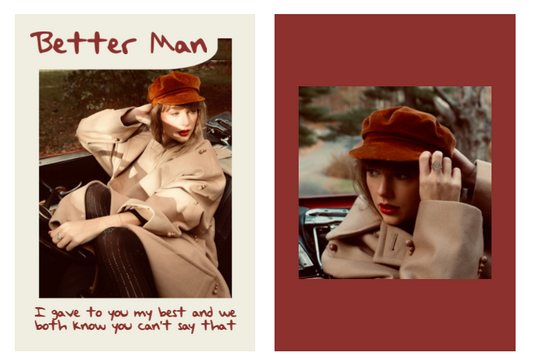 New Taylor Swift lyric trading card! Here's "Better Man"