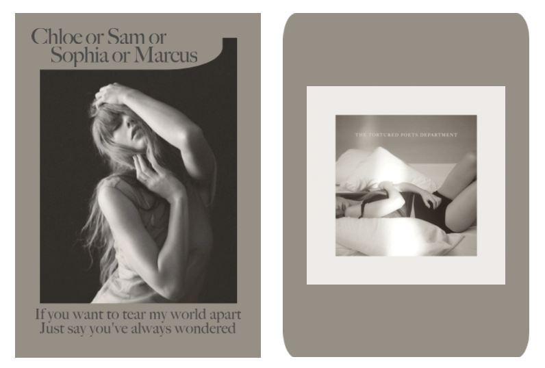 New Taylor Swift lyric trading card! Here's "Chloe or Sam or Sophie or Marcus"