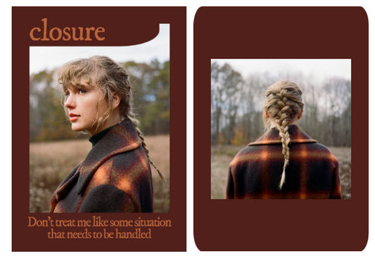 New Taylor Swift lyric trading card! Here's "closure"