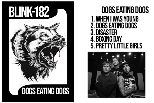 Custom Blink 182 "Dogs Eating Dogs" trading card