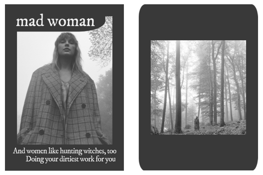 New Taylor Swift lyric trading card! Here's "mad woman"