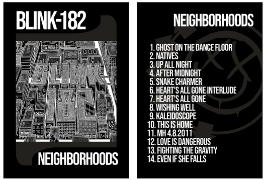 Custom Blink 182 "Neighborhoods" trading card