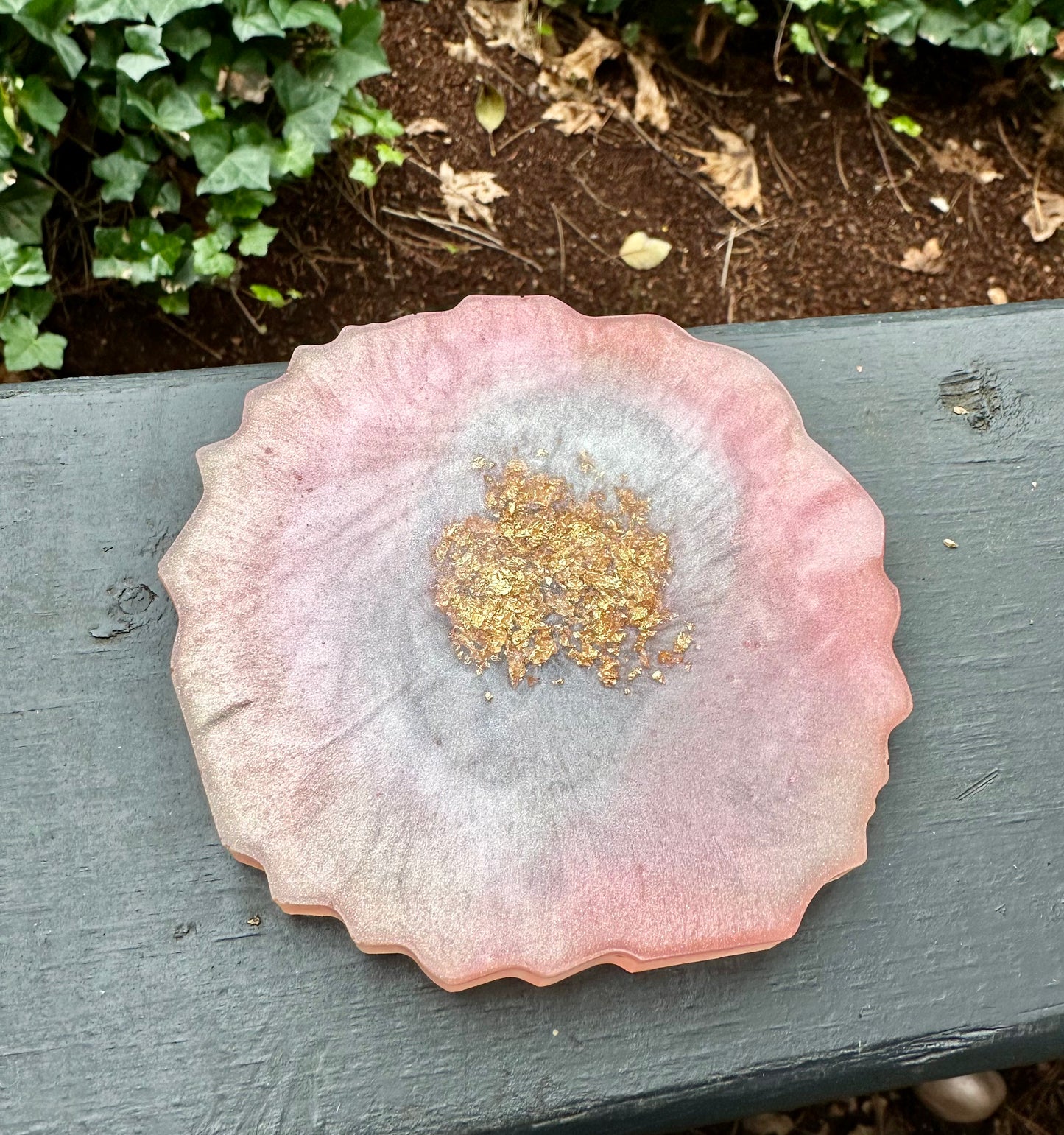 Pink Geode Resin Coaster