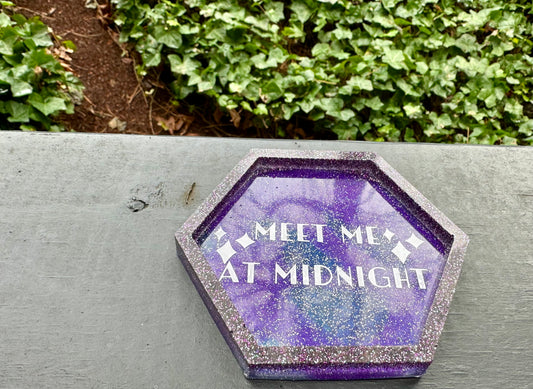 "Meet me at Midnight" Small Resin Tray 2