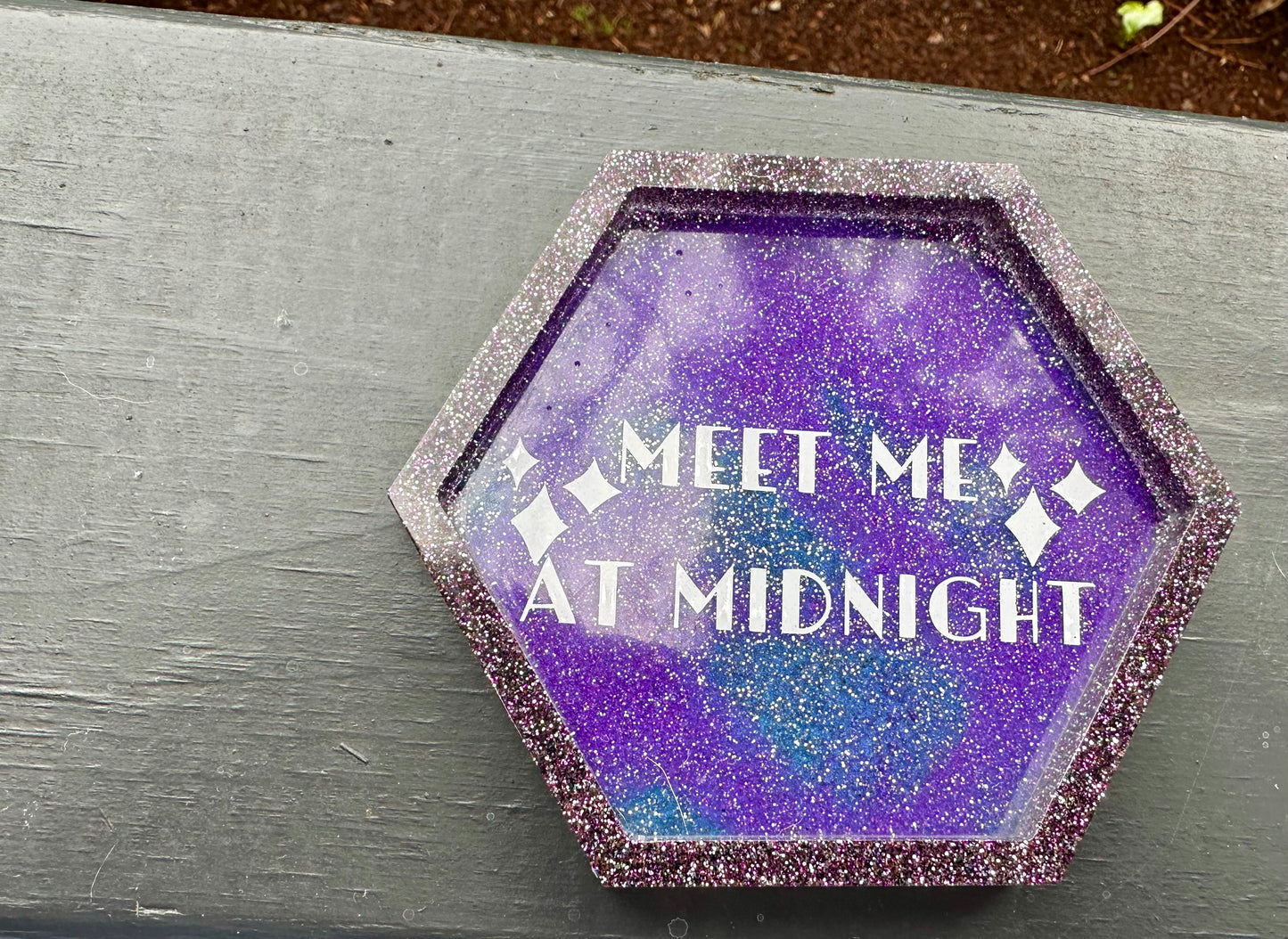 "Meet me at Midnight" Small Resin Tray 2