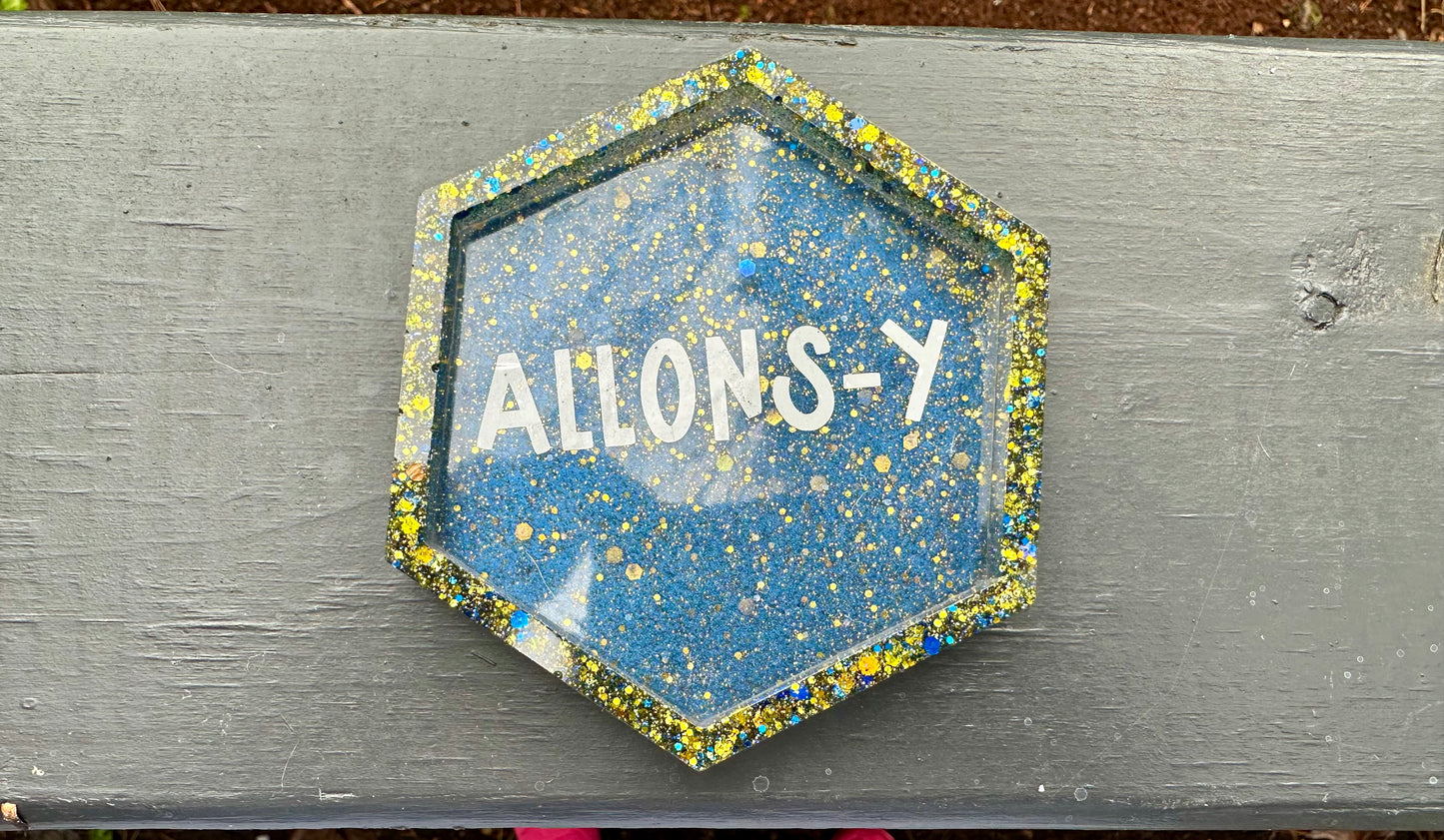 Allons-y Small Resin Tray